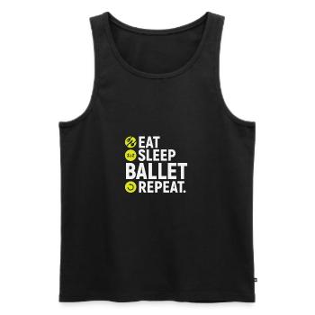 Eat, sleep, ballet, repeat - gift - Men's Premium Organic Tank Top - black - Front - AI Model Male 178 light (178cm)