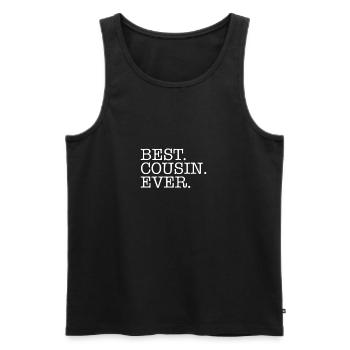 Best Cousin - Men's Premium Organic Tank Top - black - Front - Michal (187cm)