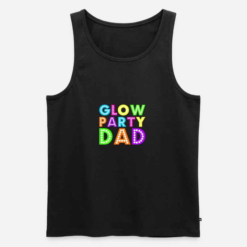 Glühender Party-Vati - Männer Premium Bio Tank Top - Schwarz