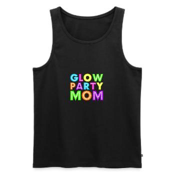 Glow Party Mom - Men's Premium Organic Tank Top - black - Front - AI Model Male 178 light (178cm)