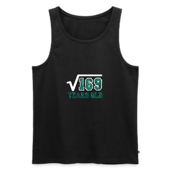 Square Root of 169 Tee Shirt 13th Birthday - Men's Premium Organic Tank Top - black - Front - Michal (187cm)
