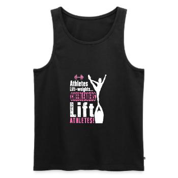 Cheerleader Cheerleading Athlet Cheer Geschenk - Männer Premium Bio Tank Top - Schwarz - Vorne - Michal (187cm)