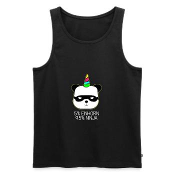 Weihnachten Einhorn neu new Geschenk Regenbogen - Männer Premium Bio Tank Top - Schwarz - Vorne - AI Model Male 178 light (178cm)