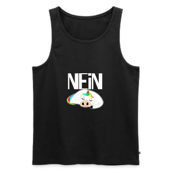 Weihnachten Einhorn neu new Geschenk Regenbogen - Männer Premium Bio Tank Top - Schwarz - Vorne - AI Model Male 178 light (178cm)