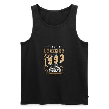 Geburtstag Shirt Landwirt Traktor Legende 1993 - Männer Premium Bio Tank Top - Schwarz - Vorne - Michal (187cm)