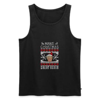 Make Christmas Great Again - Männer Premium Bio Tank Top - Schwarz - Vorne - AI Model Male 178 light (178cm)