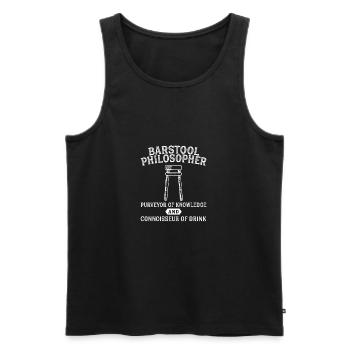 Barstool philosopher Philosophy Craft Beer Bar - Men's Premium Organic Tank Top - black - Front - AI Model Male 178 light (178cm)