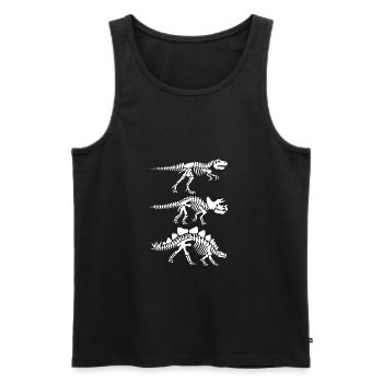 Dinosaurier Skelett Anatomie - Männer Premium Bio Tank Top - Schwarz - Vorne - Michal (187cm)