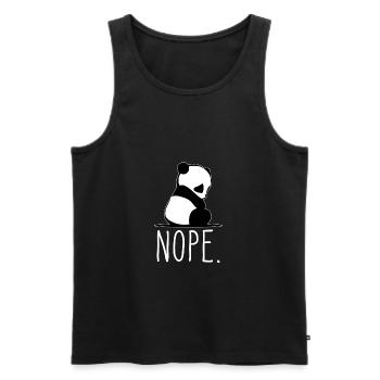 Non Non shirt Aujourd'hui drôle Lazy Panda - Débardeur bio Premium Homme - noir - Devant - AI Model Male 178 light (178cm)