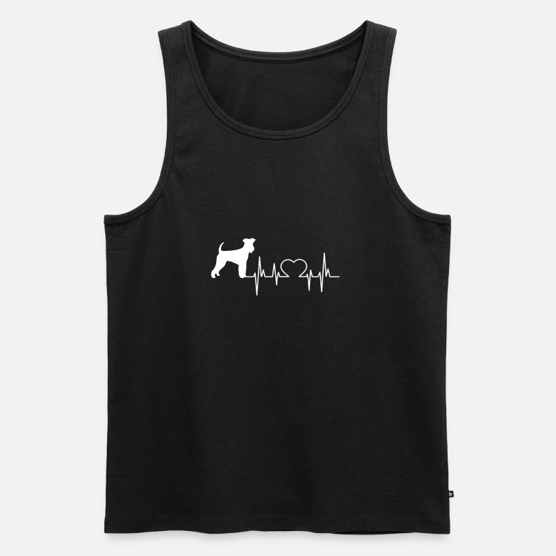 Airedale Terrier Geschenk Shirt - Männer Premium Bio Tank Top - Schwarz