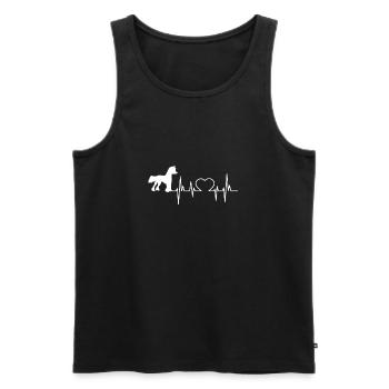 Chinese crested dog gift shirt - Men's Premium Organic Tank Top - black - Front - AI Model Male 178 light (178cm)