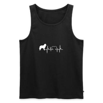 Maremma Abruzzo Sheepdog Gift Shirt - Men's Premium Organic Tank Top - black - Front - AI Model Male 178 light (178cm)