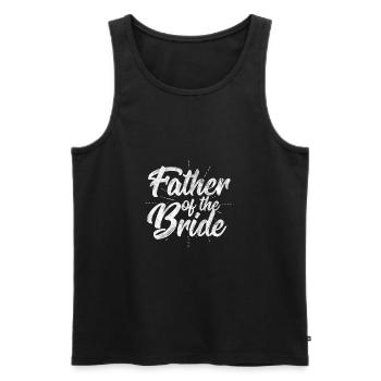 Shirt for father of bride as a gift to the wedding - Men's Premium Organic Tank Top - black - Front - AI Model Male 178 light (178cm)