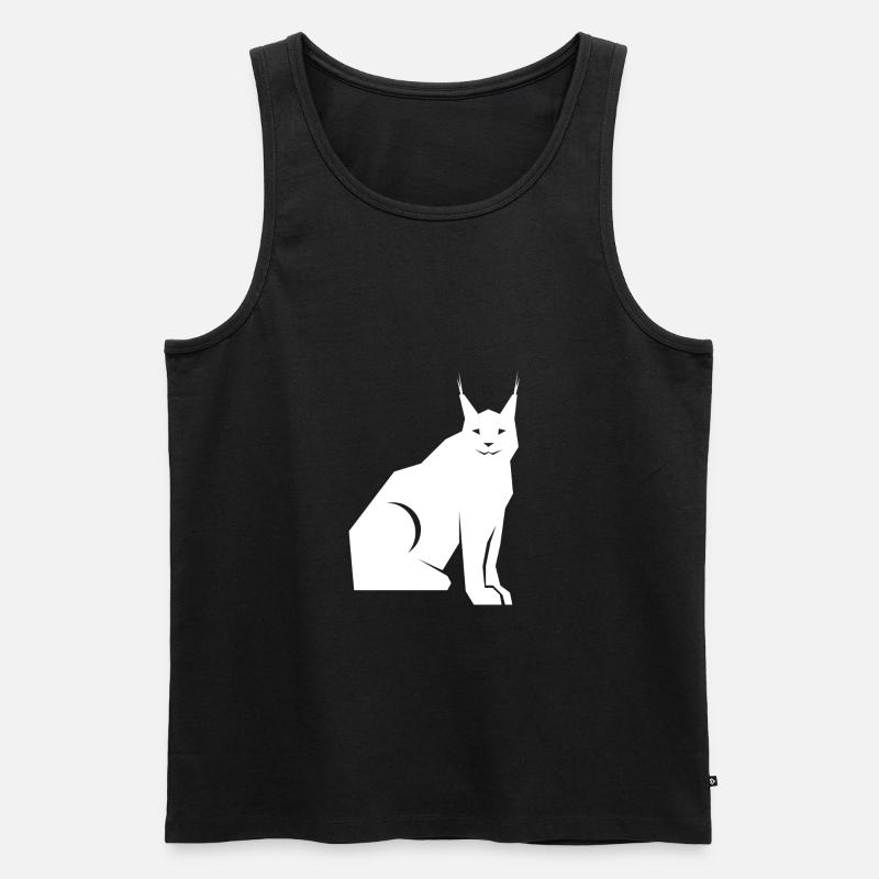 luchs - Männer Premium Bio Tank Top - Schwarz