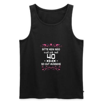 Geburtstag 40 · T-Shirt · Geburtstag · Geburt - Männer Premium Bio Tank Top - Schwarz - Vorne - Michal (187cm)