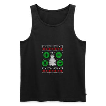Math Ugly Christmas Gift - Men's Premium Organic Tank Top - black - Front - Michal (187cm)