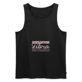 Fibromyalgie - Schmerz kann man nicht immer sehen. - Männer Premium Bio Tank Top - Schwarz - Vorne - Michal (187cm)