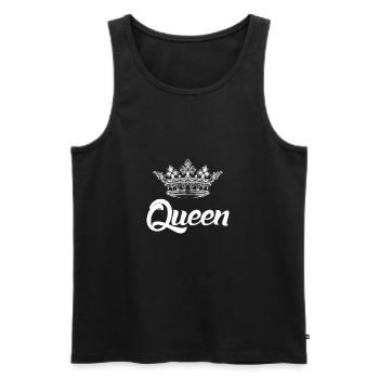 Reine T-shirt - vêtements correspondant - cadeau - Débardeur bio Premium Homme - noir - Devant - Michal (187cm)