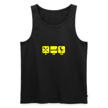 Sport climb climber klettern Christmas Weihnachten - Männer Premium Bio Tank Top - Schwarz - Vorne - AI Model Male 178 light (178cm)