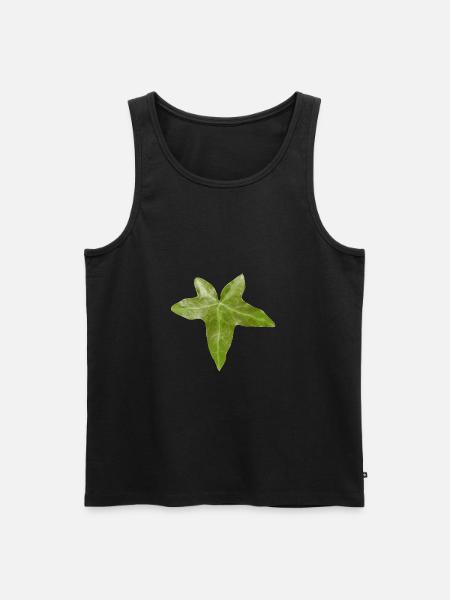efeu blatt - Männer Premium Bio Tank Top - Schwarz