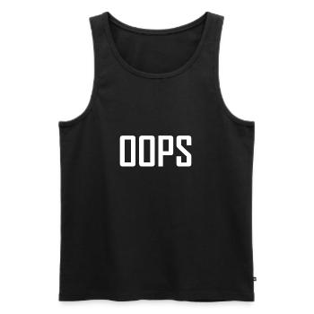 oops - Männer Premium Bio Tank Top - Schwarz - Vorne - AI Model Male 178 light (178cm)