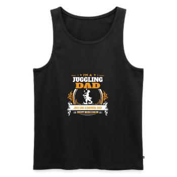 Juggling Dad Shirt Gift Idea - Men's Premium Organic Tank Top - black - Front - AI Model Male 178 light (178cm)