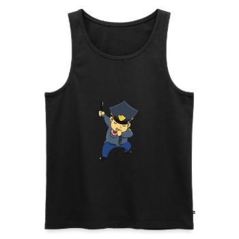 Tamponnant policier dab cadeau drôle drôle - Débardeur bio Premium Homme - noir - Devant - Michal (187cm)