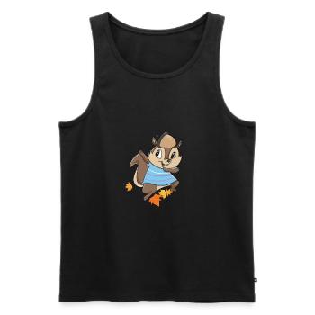 Dabbing dab squirrel funny gift funny - Men's Premium Organic Tank Top - black - Front - Michal (187cm)