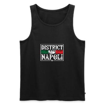 quartier napoli italie - Débardeur bio Premium Homme - noir - Devant - AI Model Male 178 light (178cm)