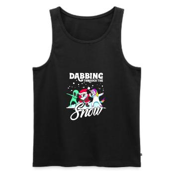 Dabbing Santa Dab Einhorn Alien Weihnachten Gesche - Männer Premium Bio Tank Top - Schwarz - Vorne - AI Model Male 178 light (178cm)