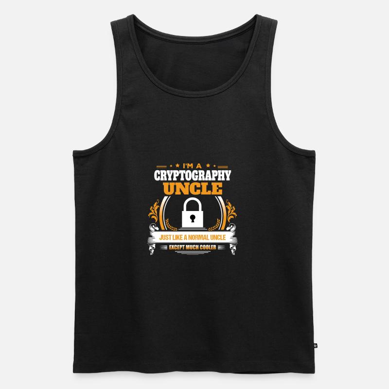 Kryptographie-Onkel-Hemd-Geschenk-Idee - Männer Premium Bio Tank Top - Schwarz