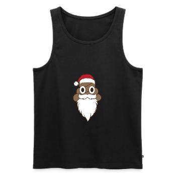 Poop Emoji Weihnachtsmann Lustige Weihnachtsferien - Männer Premium Bio Tank Top - Schwarz - Vorne - Michal (187cm)