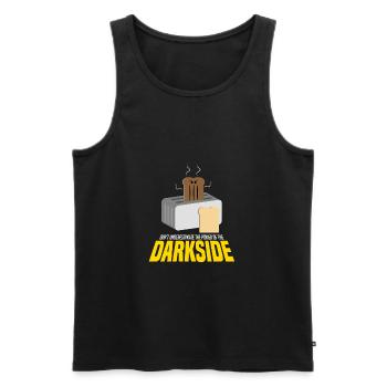 Darkside wars clone warrior toaster fun funny xmas - Men's Premium Organic Tank Top - black - Front - AI Model Male 178 light (178cm)