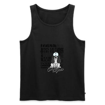 Je Suis Cocker Anglais Noir Blanc Mouche - nrFR - Débardeur bio Premium Homme - noir - Devant - Michal (187cm)