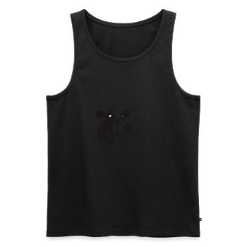 FUNNY COW WHISPERER POISON - Men's Premium Organic Tank Top - black - Front - AI Model Male 178 light (178cm)