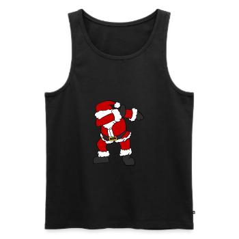 Lustiger abtupfender Weihnachtsmann-Weihnachtshut tupfen Weihnachten - Männer Premium Bio Tank Top - Schwarz - Vorne - AI Model Male 178 light (178cm)