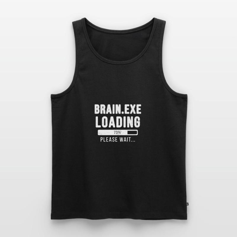 Brain exe loading... please wait! | Brain exe Männer Premium Bio Tank Top
