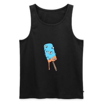 Augencreme Genuss - Männer Premium Bio Tank Top - Schwarz - Vorne - Michal (187cm)