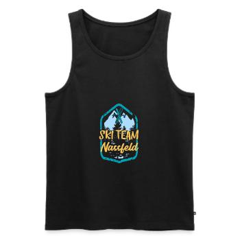 SkiTeam Nassfeld Ski Team Gift - Men's Premium Organic Tank Top - black - Front - Michal (187cm)