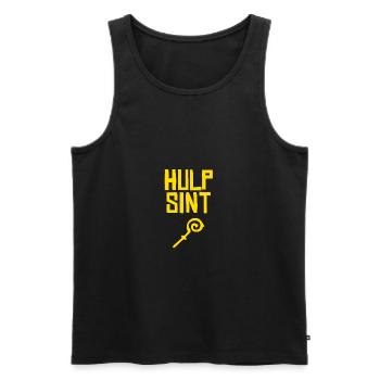 Hulp Sint Sinterklaas - Männer Premium Bio Tank Top - Schwarz - Vorne - AI Model Male 178 light (178cm)