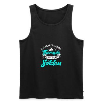 Therapie Sölden Skifahren Skifahrer Skiresort Gesc - Männer Premium Bio Tank Top - Schwarz - Vorne - Michal (187cm)
