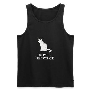 My cat is a British Shorthair! - Männer Premium Bio Tank Top - Schwarz - Vorne - Michal (187cm)