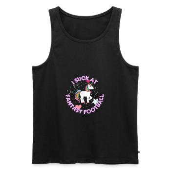 Je sucent Fantasy Football T-shirt Cadeau - Débardeur bio Premium Homme - noir - Devant - AI Model Male 178 light (178cm)
