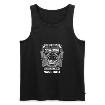Sei immer du selbst Maschinist Geschenk - Männer Premium Bio Tank Top - Schwarz - Vorne - AI Model Male 178 light (178cm)