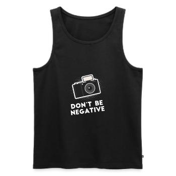 Fotograf - Kamera - Fotografieren - Geschenk - Männer Premium Bio Tank Top - Schwarz - Vorne - Michal (187cm)