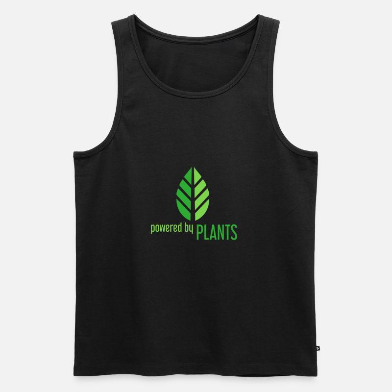 Powered by Plants - Männer Premium Bio Tank Top - Schwarz