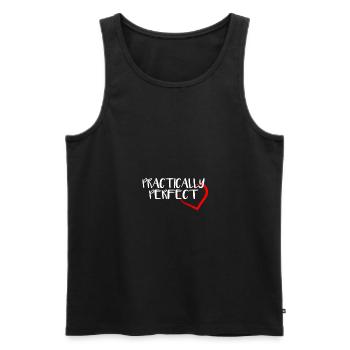 perfect heart valentines day gift - Men's Premium Organic Tank Top - black - Front - AI Model Male 178 light (178cm)