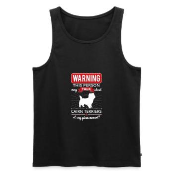 Cairn Terrier Shirt Gift - Men's Premium Organic Tank Top - black - Front - AI Model Male 178 light (178cm)