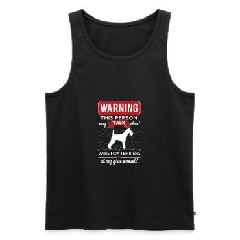 Drahthaar-Foxterrier Shirt Geschenk - Männer Premium Bio Tank Top - Schwarz - Vorne - AI Model Male 178 light (178cm)