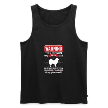 Finnish Lapphund shirt gift - Men's Premium Organic Tank Top - black - Front - AI Model Male 178 light (178cm)